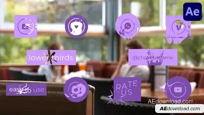 Social Media Lower Thirds Hand-Drawn for After Effects Elements template preview