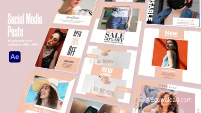 Social Media Posts Product Promo template preview