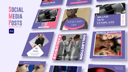 Social Media Posts v3 Product Promo template preview