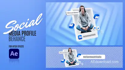 Social Media Profile - Behance Elements template preview