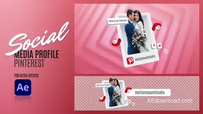Social Media Profile - Pinterest Elements template preview