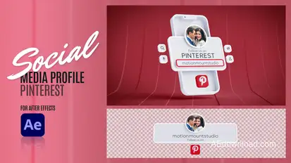 Social Media Profile - Pinterest Elements template preview