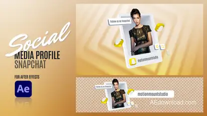 Social Media Profile - Snapchat Elements template preview