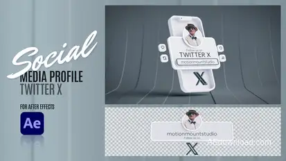 Social Media Profile - Twitter X Elements template preview