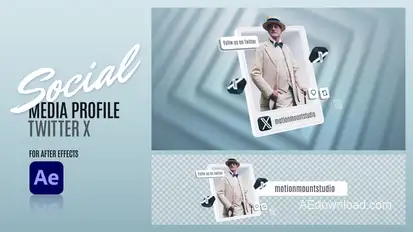 Social Media Profile - Twitter X Elements template preview