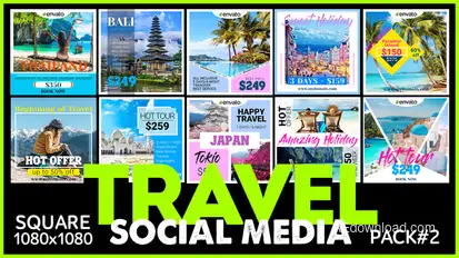 Social Media Promo - TRAVEL Titles template preview