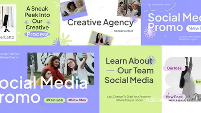 Social Media Promo After Effect Video Displays template preview