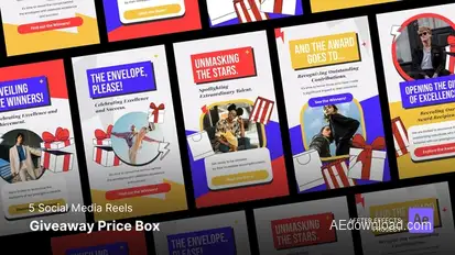 Social Media Reel - Giveaway Gift Box Awward Announcement Product Promo template preview