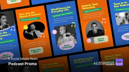 Social Media Reel - Podcast Promo Product Promo template preview