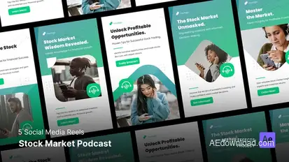 Social Media Reel - Stock Market Insight Podcast Product Promo template preview