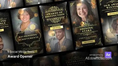 Social Media Reels - Award Opener After Effects Template Product Promo template preview