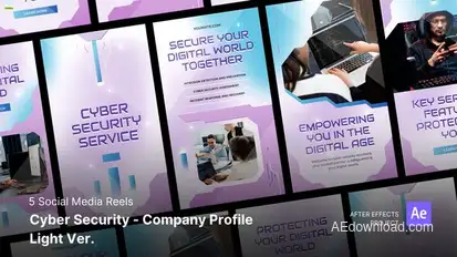 Social Media Reels - Cyber Security - Company Profile Light Ver After Effects Project Files Product Promo template preview