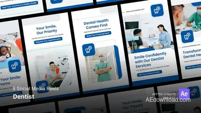 Social Media Reels - Dentist After Effects Template Product Promo template preview