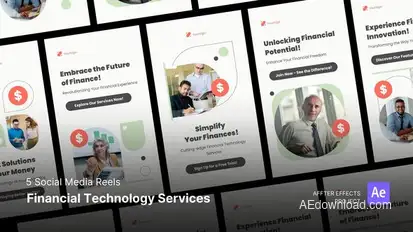 Social Media Reels - Financial Technology Services After Effects Template Product Promo template preview