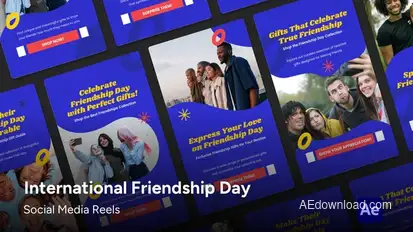 Social Media Reels - Friendship Day Quote After Effects Template Product Promo template preview
