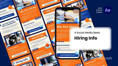 Social Media Reels - Hiring Info After Effect Templates Product Promo template preview