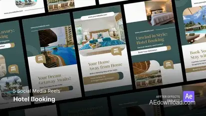 Social Media Reels - Hotel Booking After Effects Template Product Promo template preview