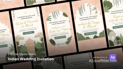 Social Media Reels - Indian Wedding Invitation After Effects Template Product Promo template preview
