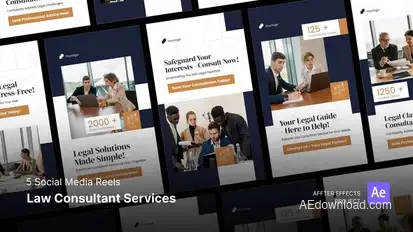 Social Media Reels - Law Consultant Services After Effects Template Product Promo template preview