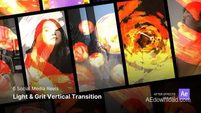 Social Media Reels - Light & Grit Vertical Transition After Effects Template Elements template preview