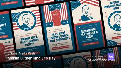 Social Media Reels - Martin Luther King Jr's Day After Effects Template Product Promo template preview