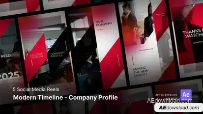 Social Media Reels - Modern Timeline - Company Profile After Effects Project Files Product Promo template preview
