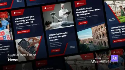 Social Media Reels - News After Effects Template Product Promo template preview
