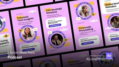 Social Media Reels - Podcast After Effects Template Product Promo template preview