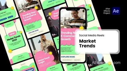 Social Media Reels - Post Market Trends After Effects Project Files Product Promo template preview