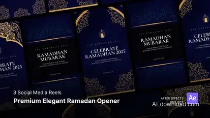 Social Media Reels - Premium Elegant Ramadan Opener After Effects Project Files Openers template preview