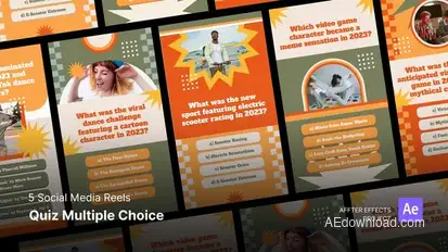 Social Media Reels - Quiz Mutiple Choice After Effects Template Product Promo template preview