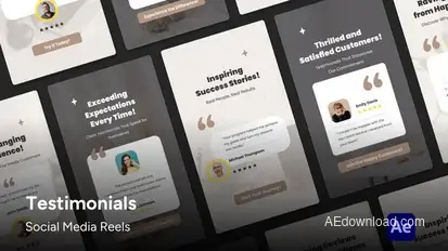 Social Media Reels - Review Testimonials After Effects Template Product Promo template preview
