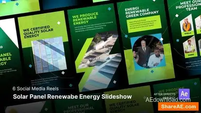 Videohive Social Media Reels – Solar Panel Renewable Energy Slideshow After Effects Project Files Openers template preview