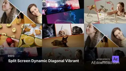Social Media Reels - Split Screen Dynamic Vibrant After Effects Project Files Video Displays template preview