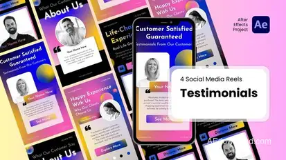 Reels - Testimonials After Effect Templates Product Promo template preview