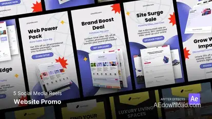 Social Media Reels - Website Promo After Effects Template Product Promo template preview