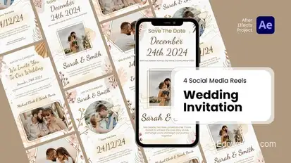 Social Media Reels - Wedding Invitation After Effect Templates Product Promo template preview