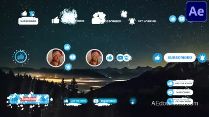 Social Media Snow Subscribers | After Effects Titles template preview