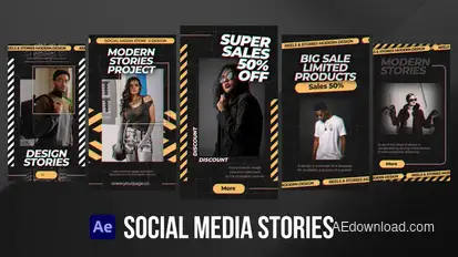Social Media Stories for After Effects Product Promo template preview