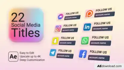 Social Media Titles Elements template preview