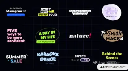 Social Media Titles Titles template preview