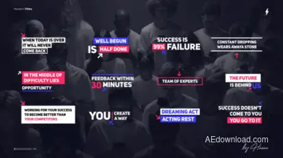 Social Media Titles - AE Titles template preview