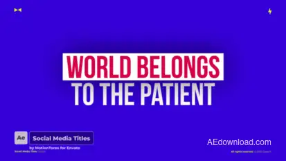 Social Media Titles  AE Titles template preview