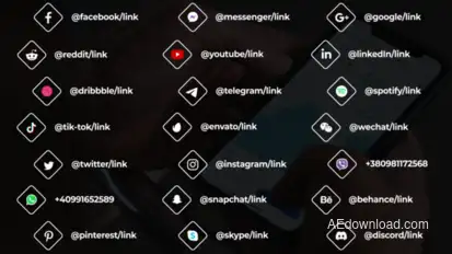 Social Media V2 Elements template preview