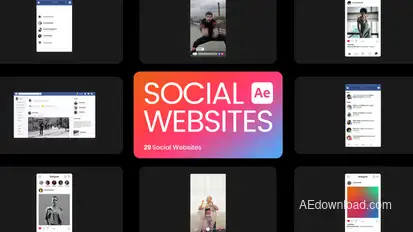 Social Media Website for After Effects Product Promo template preview