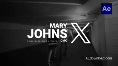 Social Media X Titles and Lower Thirds Elements template preview