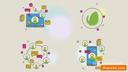 Social Networks Line Art Opener Openers template preview