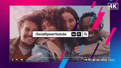 Social Opener Youtube Video Displays template preview