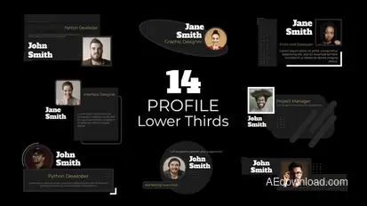 Social Profile Lower Thirds Elements template preview