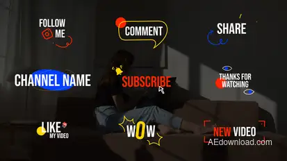 Social Titles 1.0 | AE Titles template preview